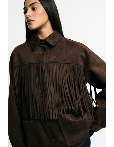 Giacca Camicia Con Frange E Tasche Frontali Please