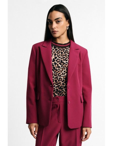Blazer à revers en pointe et poches à rabat, s'il vous plaît - Vest...
