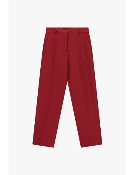 Pantalon sur mesure à taille normale avec pinces, s'il vous plaît -...