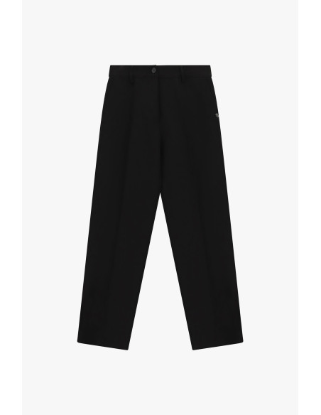 Pantalon sur mesure à taille normale avec pinces, s'il vous plaît -...