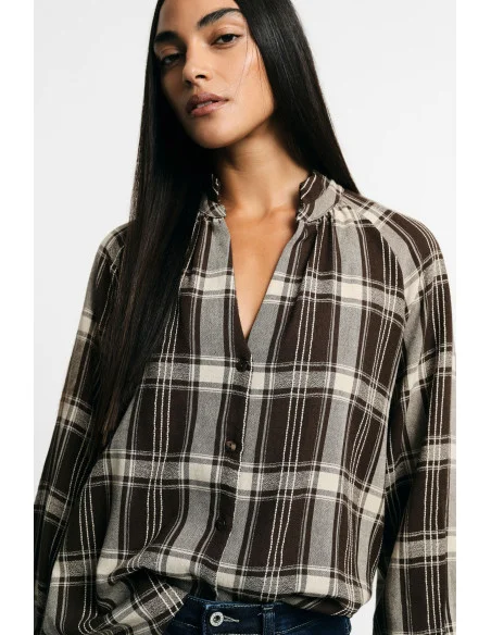 Camicia A Quadri Con Maniche Lunghe E Collo Classico Please