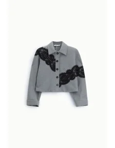 Giacca Camicia Corta Con Inserti In Pizzo Please 2