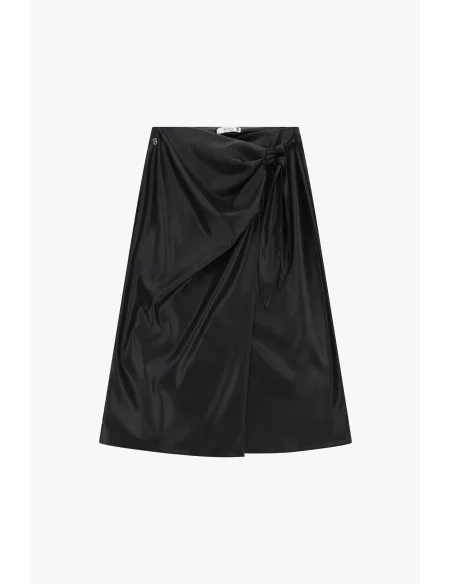 Gonna Midi Con Nodo Laterale E Drappeggio Please
