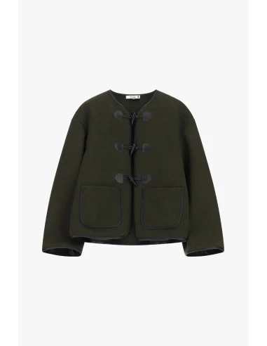 Shirt Jacket With Front Pockets And Toggle Closure Please