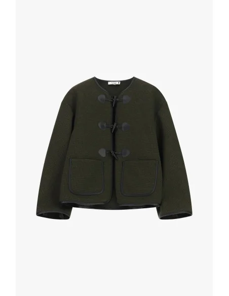 Shirt Jacket With Front Pockets And Toggle Closure Please