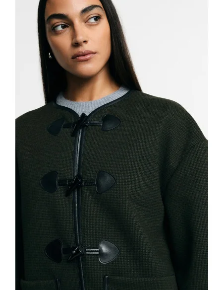 Shirt Jacket With Front Pockets And Toggle Closure Please
