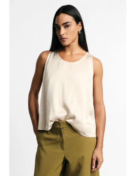 Flared Top with Round Neckline and Wide Shoulder Straps Please