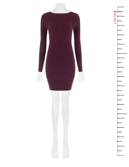 Fitted Ribbed Knit Dress with a Rinascimento-style Corset Detail