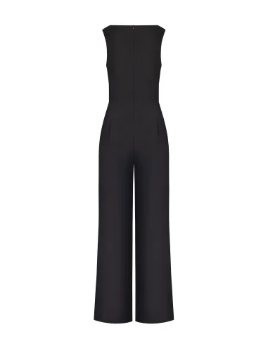 Scuba Crepe Palazzo Jumpsuit with a ‘Rinascimento’ Sequinned Bodice