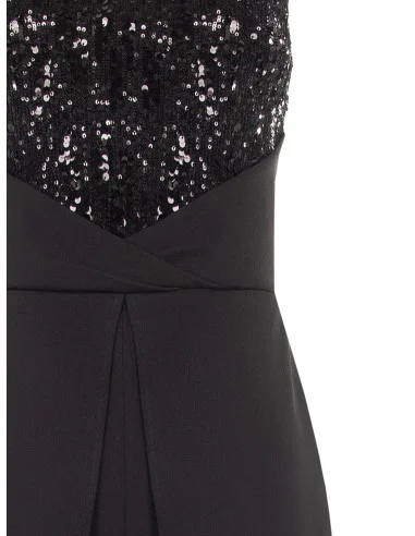 Scuba Crepe Palazzo Jumpsuit with a ‘Rinascimento’ Sequinned Bodice