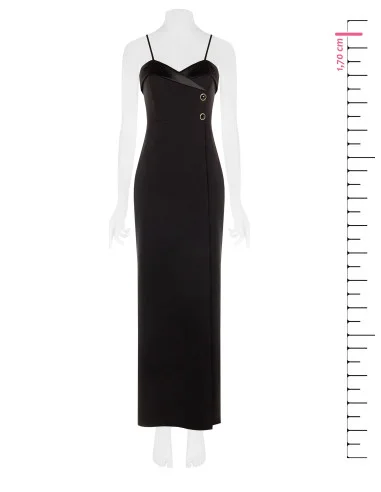 Rinascimento Palazzo-Style One-Piece Jumpsuit in Technical Fabric with an Asymmetrical Front Panel