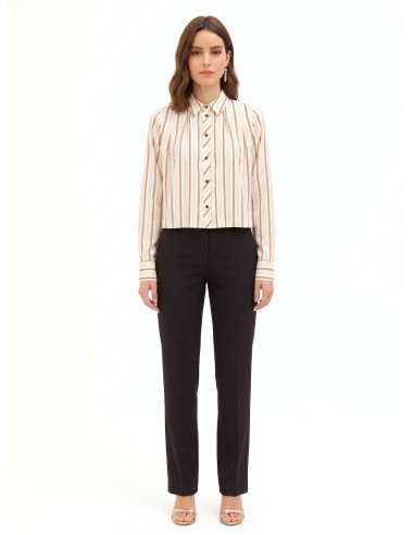 Chemise ample et courte en mélange de viscose, à plis « Rinascimento »