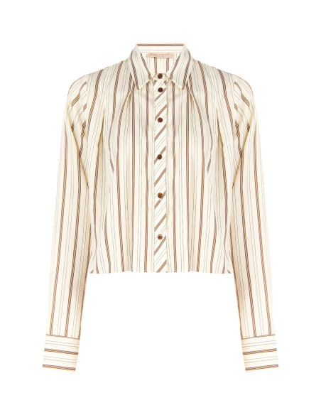 Chemise ample et courte en mélange de viscose, à plis « Rinascimento »