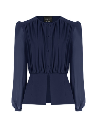 Rinascimento Semi-Transparent Georgette Studio Shirt