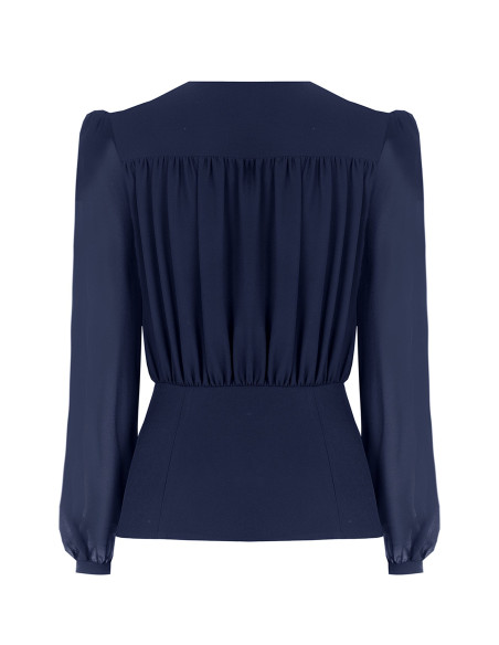 Chemise « Studio » en georgette semi-transparente « Rinascimento »