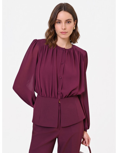 Camicia Studio In Georgette Semitrasparente Rinascimento
