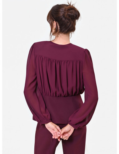 Chemise « Studio » en georgette semi-transparente « Rinascimento »