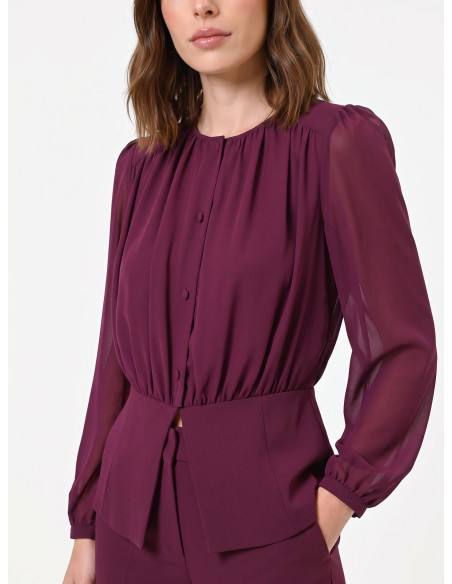 Camicia Studio In Georgette Semitrasparente Rinascimento