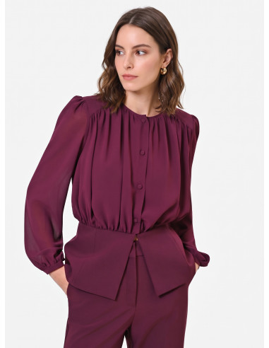 Camicia Studio In Georgette Semitrasparente Rinascimento