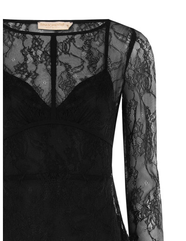 Top In Pizzo Chantilly Con Canotta Rinascimento