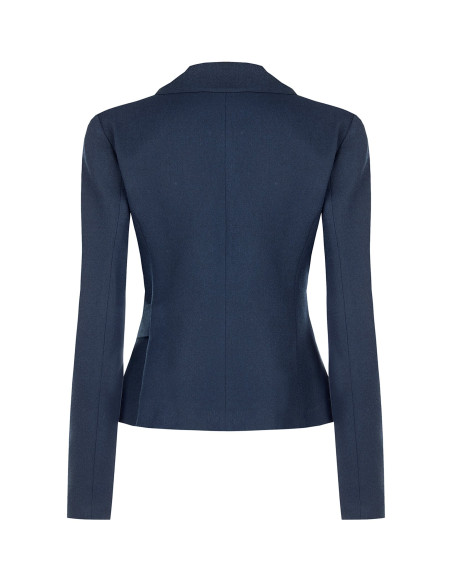 Veste blazer courte cintrée en polyviscose avec fermeture à crochets « Rinascimento »