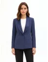 Giacca Blazer In Tessuto Tecnico Con Collo A Scialle In Raso Rinascimento