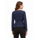 Renascimento Stretch Denim Peplum Jacket, Zero Wash