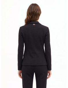 Veste blazer cintrée en point de Milan avec bouton assorti « Rinascimento » 2