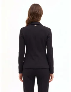 Veste blazer cintrée en point de Milan avec bouton assorti « Rinascimento » 2