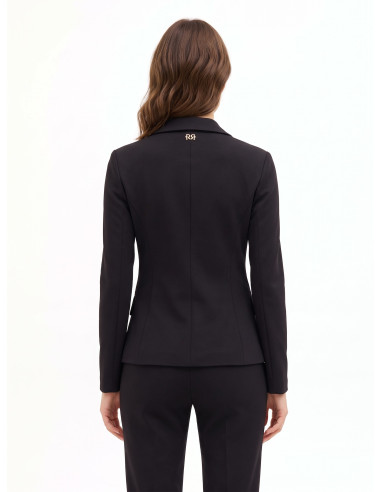 Giacca Blazer Sfiancata In Punto Milano Con Bottone Coordinato Rinascimento