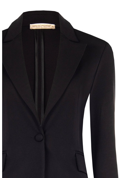 Fitted Blazer Jacket in Punto Milano with a Matching ‘Rinascimento’ Button