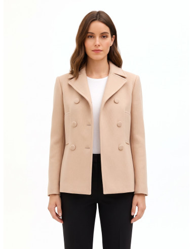 Cappotto Corto Sfiancato Con Bottoni Coordinati Rinascimento