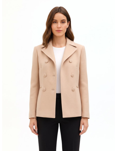 Rinascimento Short, Fitted Coat with Matching Buttons