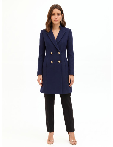 Rinascimento Long Sleeveless Wool-Blend Coat