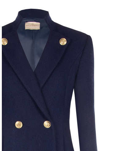 Cappotto Lungo Smanicato In Misto Lana Rinascimento