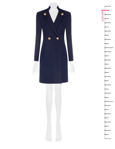 Rinascimento Long Sleeveless Wool-Blend Coat