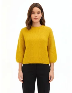 Pull ample en mélange de mohair à manches 3/4 « Rinascimento »