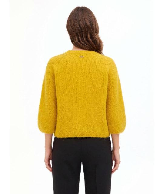 Maglione Over In Misto Mohair Con Maniche A 3/4 Rinascimento