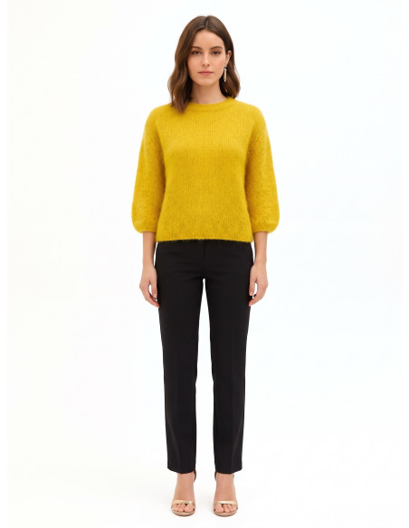 Pull ample en mélange de mohair à manches 3/4 « Rinascimento »