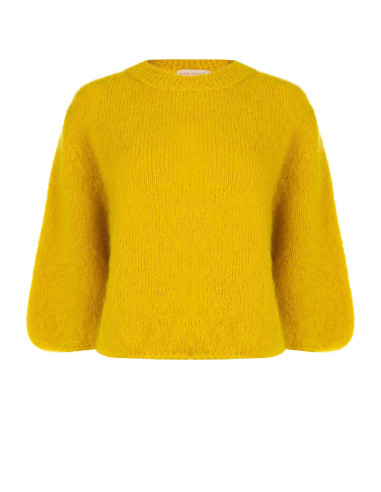Pull ample en mélange de mohair à manches 3/4 « Rinascimento »