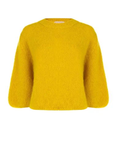 Rinascimento Oversized Mohair-Blend Jumper with 3/4-Length Sleeves