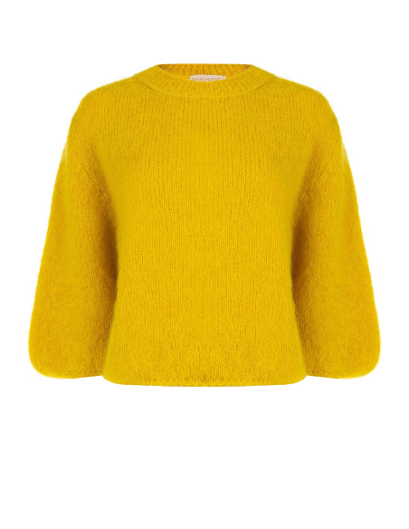 Pull ample en mélange de mohair à manches 3/4 « Rinascimento »