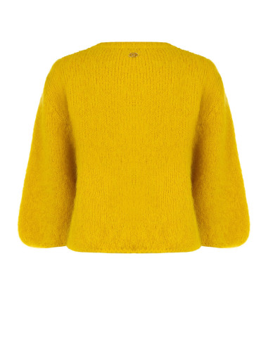 Pull ample en mélange de mohair à manches 3/4 « Rinascimento »