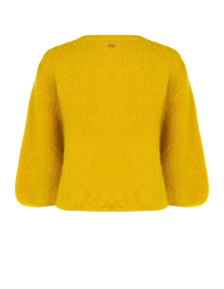 Pull ample en mélange de mohair à manches 3/4 « Rinascimento »