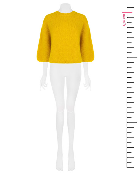 Maglione Over In Misto Mohair Con Maniche A 3/4 Rinascimento