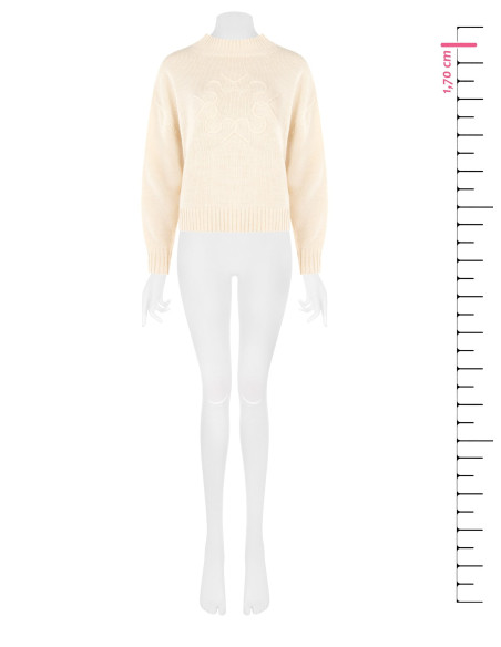 Oversized jumper in a viscose and wool blend with an embossed, interwoven ‘RR’ logo – Rinascimento