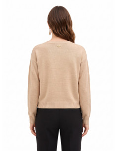 Viscose and Wool Blend Jumper with a Diamond Pattern and Lurex – Rinascimento 2