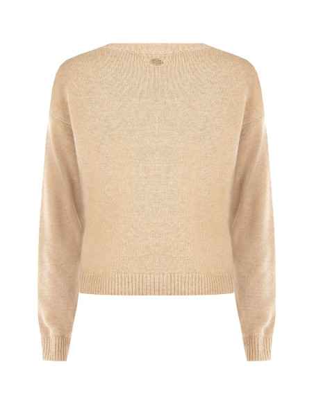 Maglione In Misto Viscosa E Lana Motivo A Rombi Con Lurex Rinascimento