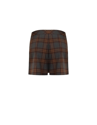 Rinascimento Checked Pleated Mini-Skirt Trousers