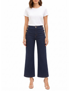 Zero Rinascimento Stretch Wide-Leg Cropped Jeans